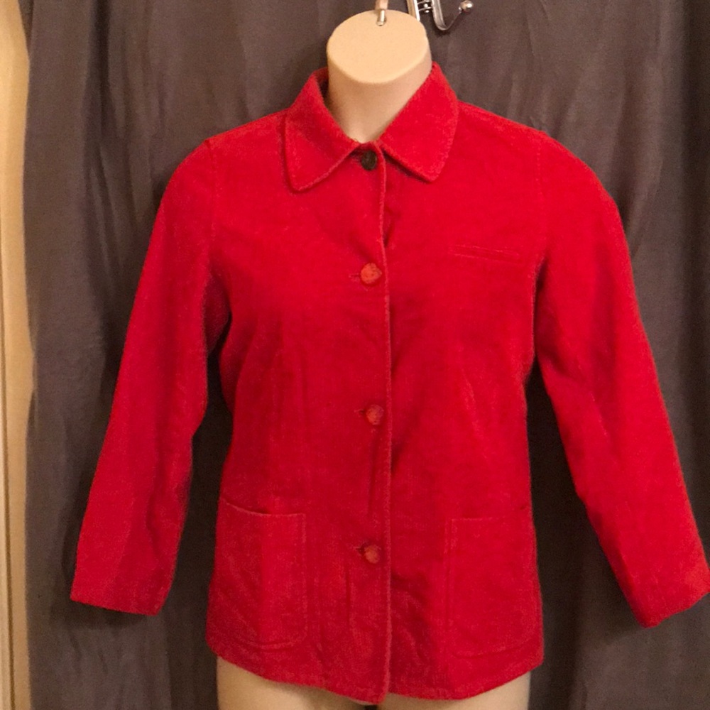 Red Corduroy J.Crew Jacket